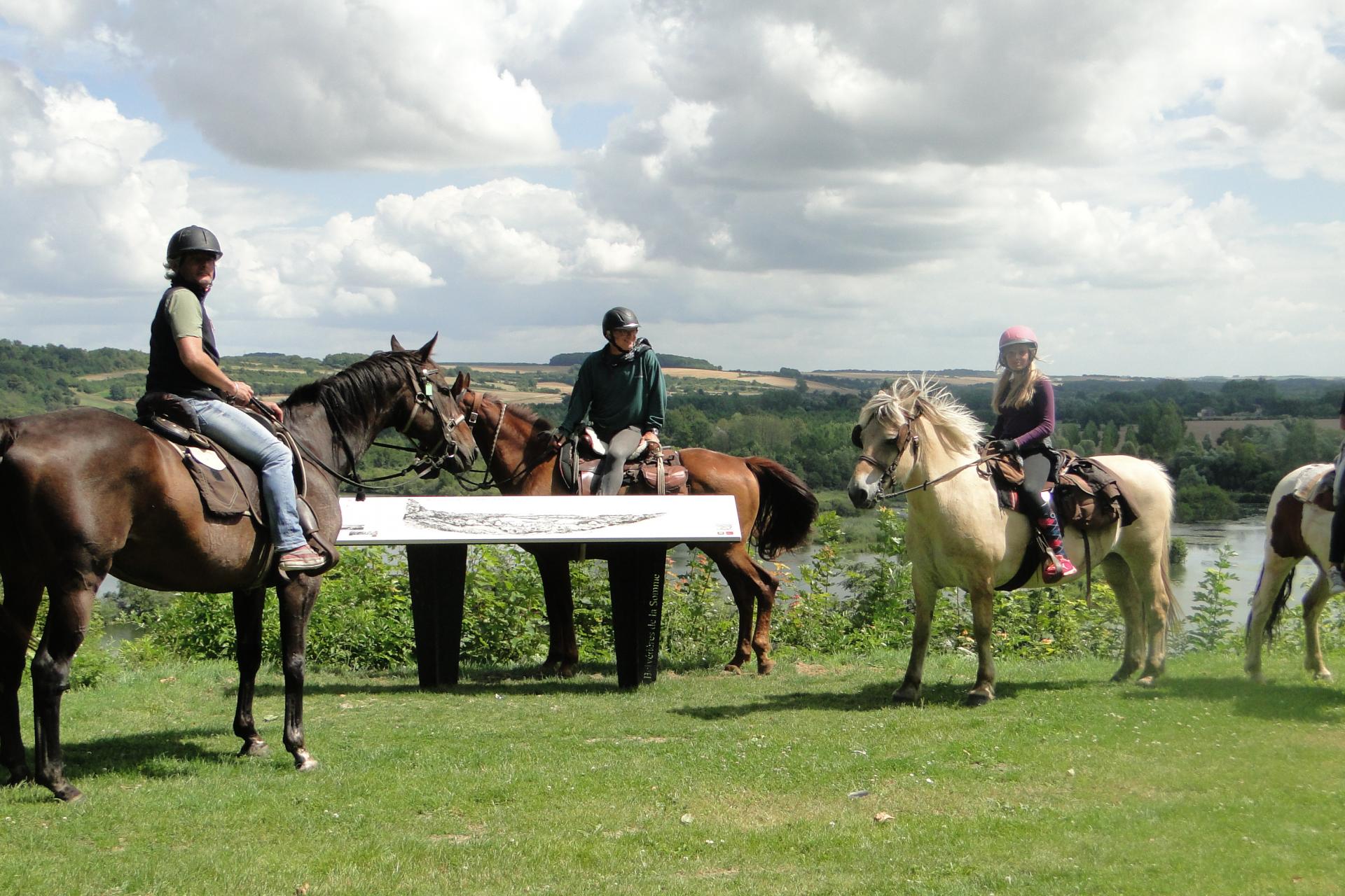 On horseback